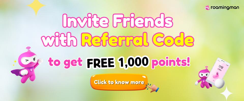 分享referral code得积分